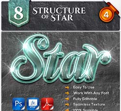PS图层样式－8个闪耀的金属(第四版)：8 Structure of Stars #4
